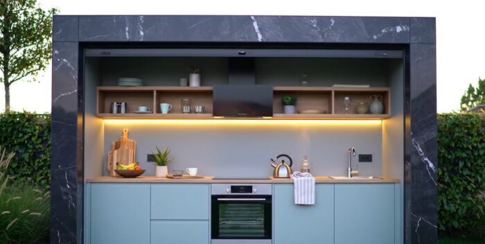 outdoor garden kitchen